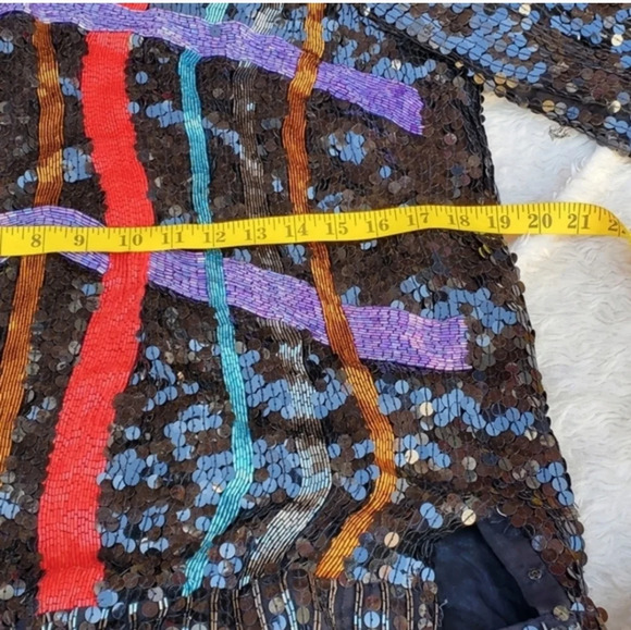 Vintage‎ Fringed sequin tunic S- M - Picture 7 of 12